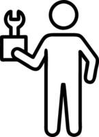 Person with Clipboard and Efficient Service Management concept as A person holding a clipboard providing efficient service management set against a clean backgro vector