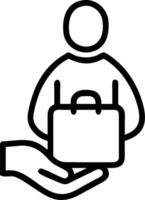 Person with Delivery Box and Customer Service Smile concept as A person holding a delivery box with a bright smile set against a clean background offering space vector
