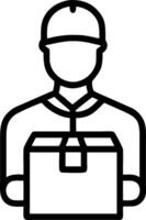 Person with Delivery Box and Customer Service Smile concept as A person holding a delivery box with a bright smile set against a clean background offering space vector