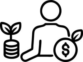 Person with Eco Investment Chart and Coins concept as A person holding an eco friendly investment chart and coins with a blank background providing space for tex vector
