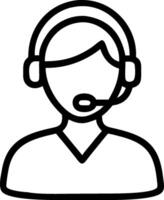 Person with Headset and Excellent Customer Communication concept as A person wearing a headset and communicating with customers set against a blank background wi vector