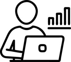 Person with Laptop and Headset for Tech Support concept as A person using a laptop and wearing a headset set against a blank background providing space for text vector