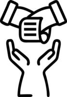 Person with Magic Scroll and Floating Documents concept as A person holding a magic scroll with floating documents set against a clean background providing space vector