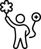 Person with Magic Suitcase and Floating Travel Icons concept as A person holding a magic suitcase with floating travel icons set against a clean background provi vector