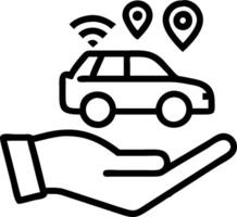 Person with Magic Taxi and Floating Ride Icons concept as A person holding a magic taxi with floating ride icons set against a clean background providing space f vector