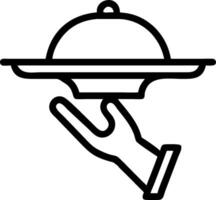 Person with Magic Tray and Floating Food concept as A person holding a magic tray with floating food items set against a clean background providing space for tex vector
