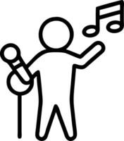 Person with Microphone and Music Sheet for Music Service concept as A person holding a microphone and music sheet set against a clean background offering space f vector