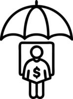 Person with Money Parachute concept as A person using a parachute made of money set against a clean background with ample space for text or design elements symbo vector