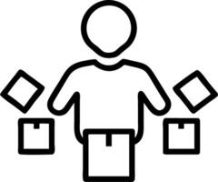 Person with Packages and Fast Delivery Service concept as A person handling packages symbolizing fast and efficient delivery service set against a clean backgrou vector