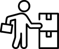 Person with Packages and Fast Delivery Service concept as A person handling packages symbolizing fast and efficient delivery service set against a clean backgrou vector