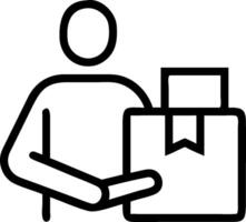 Person with Packages and Fast Delivery Service concept as A person handling packages symbolizing fast and efficient delivery service set against a clean backgrou vector