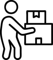 Person with Packages and Fast Delivery Service concept as A person handling packages symbolizing fast and efficient delivery service set against a clean backgrou vector