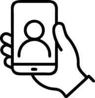 Person with Phone and Friendly Customer Support concept as A person holding a phone and providing friendly customer support set against a blank background with a vector