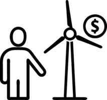 Person with Recycled Coin and Tree concept as A person holding a recycled coin and a tree set against a blank background with ample space for text or design elem vector