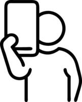 Person with Phone and Friendly Customer Support concept as A person holding a phone and providing friendly customer support set against a blank background with a vector