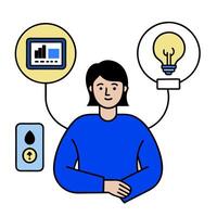 Person with smart thermostat and home energy dashboard overlay symbolizing smart energy management in double exposure with copy space. concept as A person intert vector