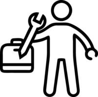 Person with Wrench and Toolbox for Automotive Service concept as A person holding a wrench and toolbox set against a clean background offering space for text or vector