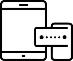 Phone and Tablet with Security Codes concept as A smartphone and tablet both displaying security codes with ample blank space around them for text or additional vector