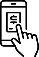 Phone Displaying Savings Tracker concept as A smartphone displaying a savings tracking app with a plain background to provide space for additional text or graphi vector