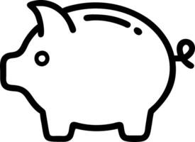 Piggy bank icon with copy space on a blue background concept as A image of a piggy bank icon with ample copy space on a blue background perfect for saving vector