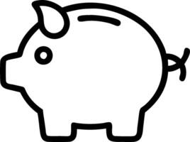 Piggy bank icon with copy space on a blue background concept as A image of a piggy bank icon with ample copy space on a blue background perfect for saving vector