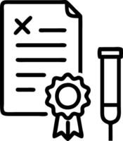 Pipettes with Certificate and Seal concept as Pipettes with a certificate and a seal set against a dreamy background offering ample space for text or graphics sy vector
