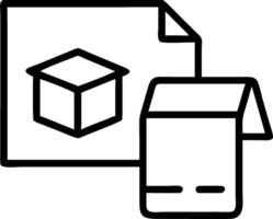 Plain cardboard carton and a design sketch symbolizing product development with ample space for text. concept as A plain cardboard carton next to a design sketch vector
