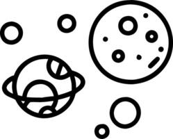 Planets and Asteroids concept as Planets with asteroids and ample copy space symbolizing the dynamic and varied nature of our solar system. in Photo Stock Concep vector