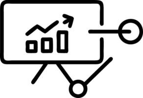 Pointer and graph icon with copy space for demonstration presentations concept as A visually appealing pointer and graph icon with copy space designed to enhance vector
