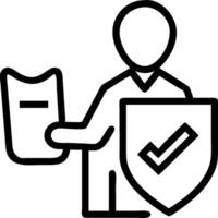 Policy Advisor with Document and Shield concept as An image of a policy advisor with a document and shield set against a dreamy background offering ample space f vector