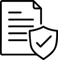 Policy document and shield icon with copy space for insurance ads concept as A modern policy document and shield icon design with generous copy space perfect for vector