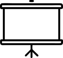 Presentation screen icon with copy space on a white background concept as A image of a presentation screen icon with generous copy space on a white backgr vector