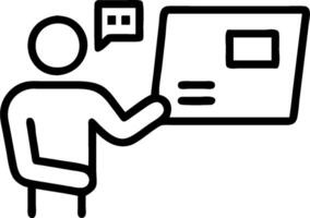 Presenter with Laptop and Slides concept as An image of a presenter with a laptop and slides set against a whimsical background offering ample space for text or vector