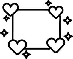 Pride Hearts and Sparkles concept as A border frame with Pride hearts and sparkles leaving ample copy space representing love and the glitter of Pride celebratio vector