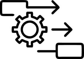 Process improvement icon with copy space on white background concept as A illustration of a process improvement icon with ample copy space on a white back vector