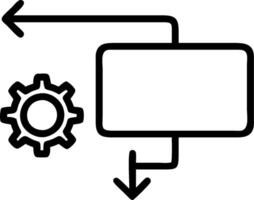 Process improvement icon with copy space on white background concept as A illustration of a process improvement icon with ample copy space on a white back vector