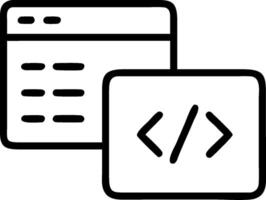 Programming dashboard and codebase icon with space for text on a professional background concept as A sleek programming dashboard and codebase icon design with a vector