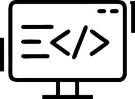 Programming icon and computer monitor with space for text on a blue background concept as A sleek programming icon and computer monitor with ample space for text vector