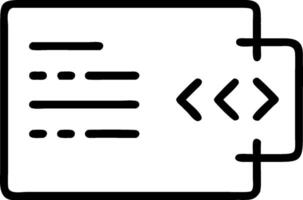 Programming interface and algorithm icon with copy space for coding tools concept as A programming tools oriented interface and algorithm icon with ample copy sp vector