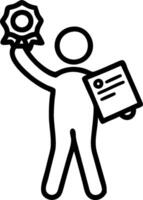 Project Manager with Gantt Chart and Clipboard concept as A project manager reviewing a Gantt chart and holding a clipboard set against a dreamy background offer vector