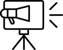 Projector and pointer icon with copy space for social media posts concept as An illustrative projector and pointer icon with copy space tailored for social media vector