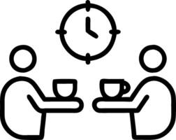 Prolonged Coffee Breaks concept as Employees extending coffee breaks way beyond allotted times engaging in lengthy chats and leisure. in Photo Stock Concept vector