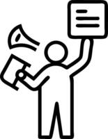 Public Relations with Microphone and Notes concept as A public relations specialist holding a microphone and notes set against a whimsical background offering am vector