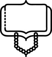 Quran and tasbih icon with blank area for customizable text concept as A creative depiction of a Quran and tasbih icon featuring a blank area for customizable te vector