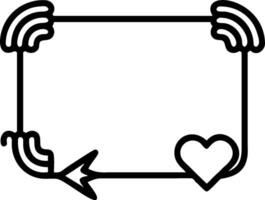 Rainbow Arrows and Love Icons concept as A border frame with rainbow arrows and love icons leaving ample copy space symbolizing direction and love in Pride Month vector