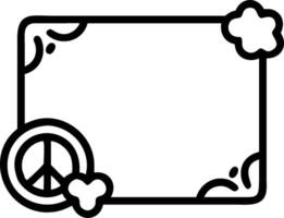 Rainbow Brushes and Peace Signs concept as A border frame with rainbow brush strokes and peace signs leaving ample copy space symbolizing creative expression and vector