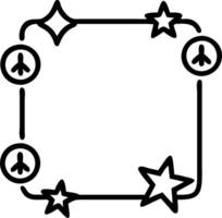 Rainbow Stars and Peace Symbols concept as A border frame with rainbow stars and peace symbols leaving ample copy space symbolizing harmony and pride. in Photo S vector