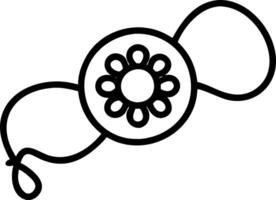 Rakhi and Indian Spices concept as Rakhi bracelet with Indian spices and ample copy space representing the cultural flavors and traditions of Raksha Bandhan. in vector