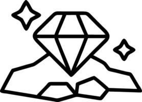 Rare Gem Among Rocks concept as A single rare gem stands out among numerous rocks in a dreamy background offering ample space for text or graphics symbolizing va vector