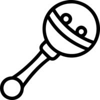 Rattle icon with copy space on a blue background concept as A image of a rattle icon with ample copy space on a blue background perfect for baby toys and vector